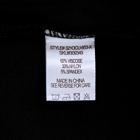 NWOT Korye Casual High Waist Hidden Pockets Wide Ankle Pants Black Women 2X - Picture 5 of 7